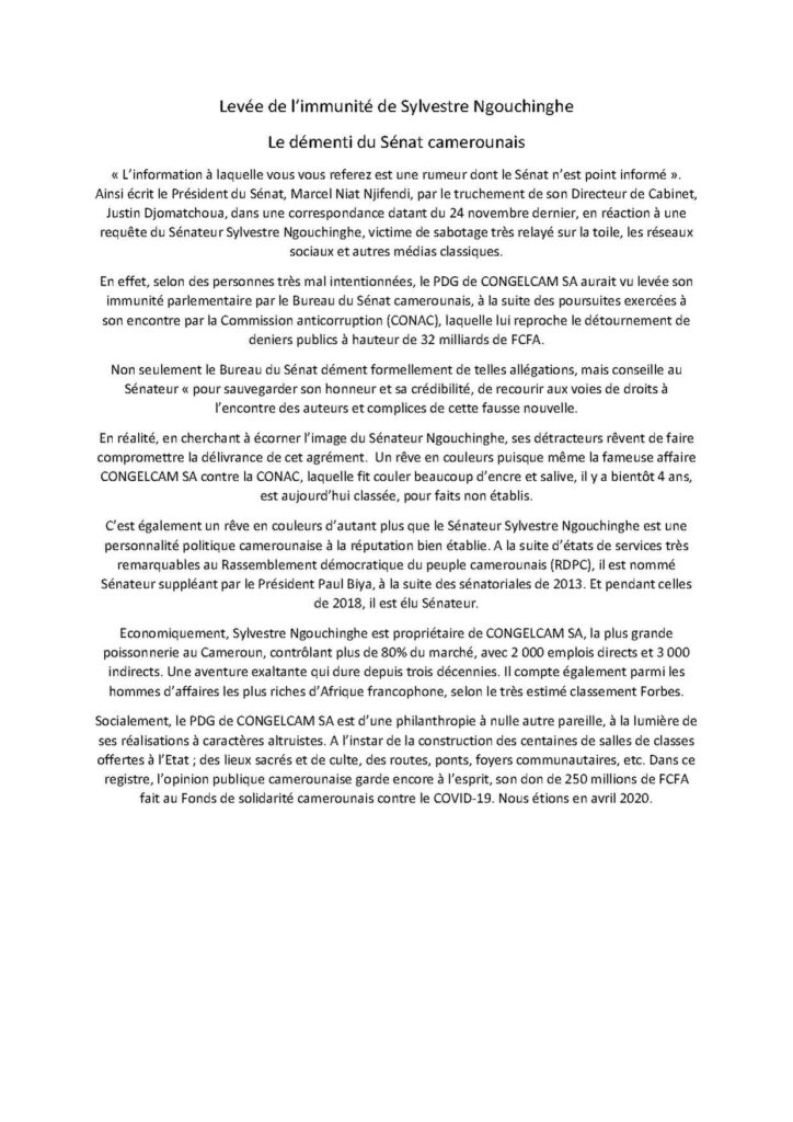 Cameroun : Paul Biya nomme les nouveaux dirigeants du Conseil national de la Communication