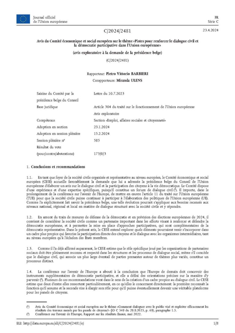 Financement des partis politiques : l’UE demande l’application du consensus