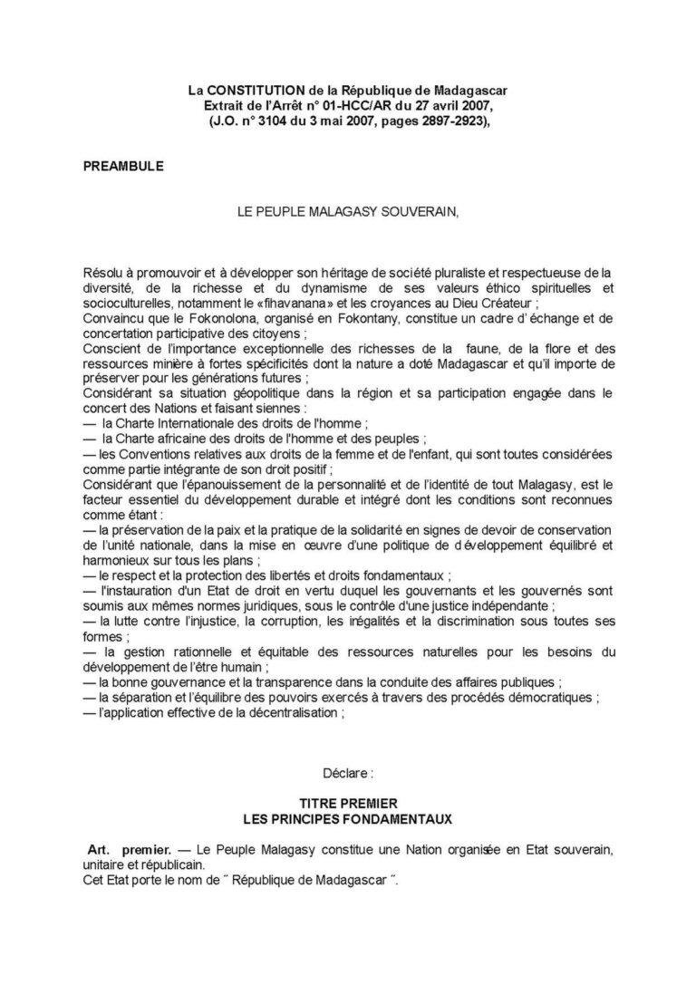 Recrutement d’un(01) chef de mission
