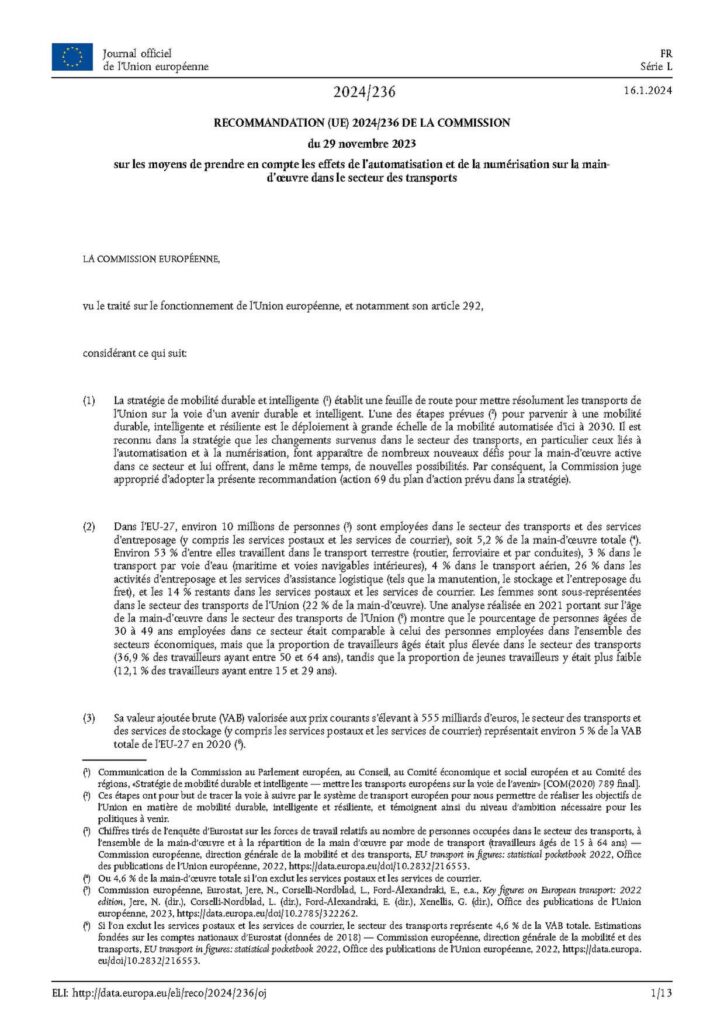 Recrutement d’un (01) Chauffeur coursier