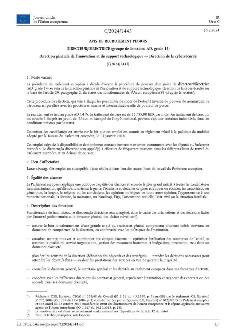 Recrutement d’un)02) responsable Ressources Humaines