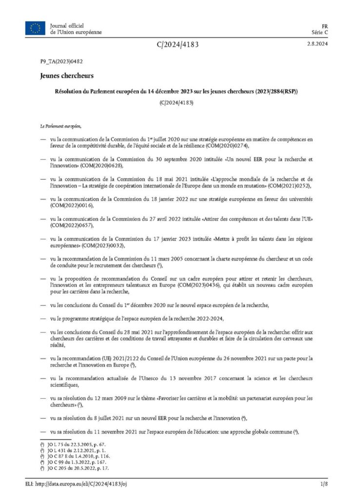 Bourse de recherche disponible pour les doctorants 2024