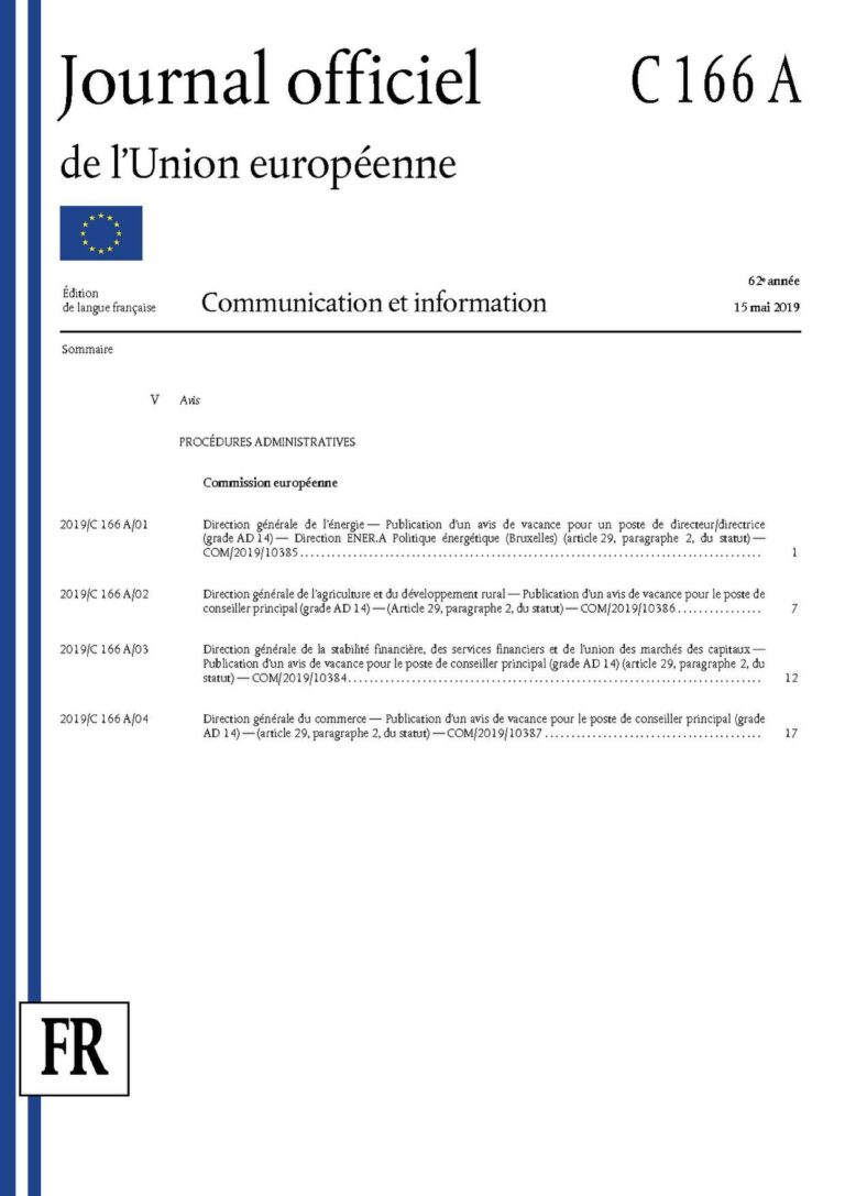 Commerciaux Date limite de dépôt des candidatures: 29 mai 2018