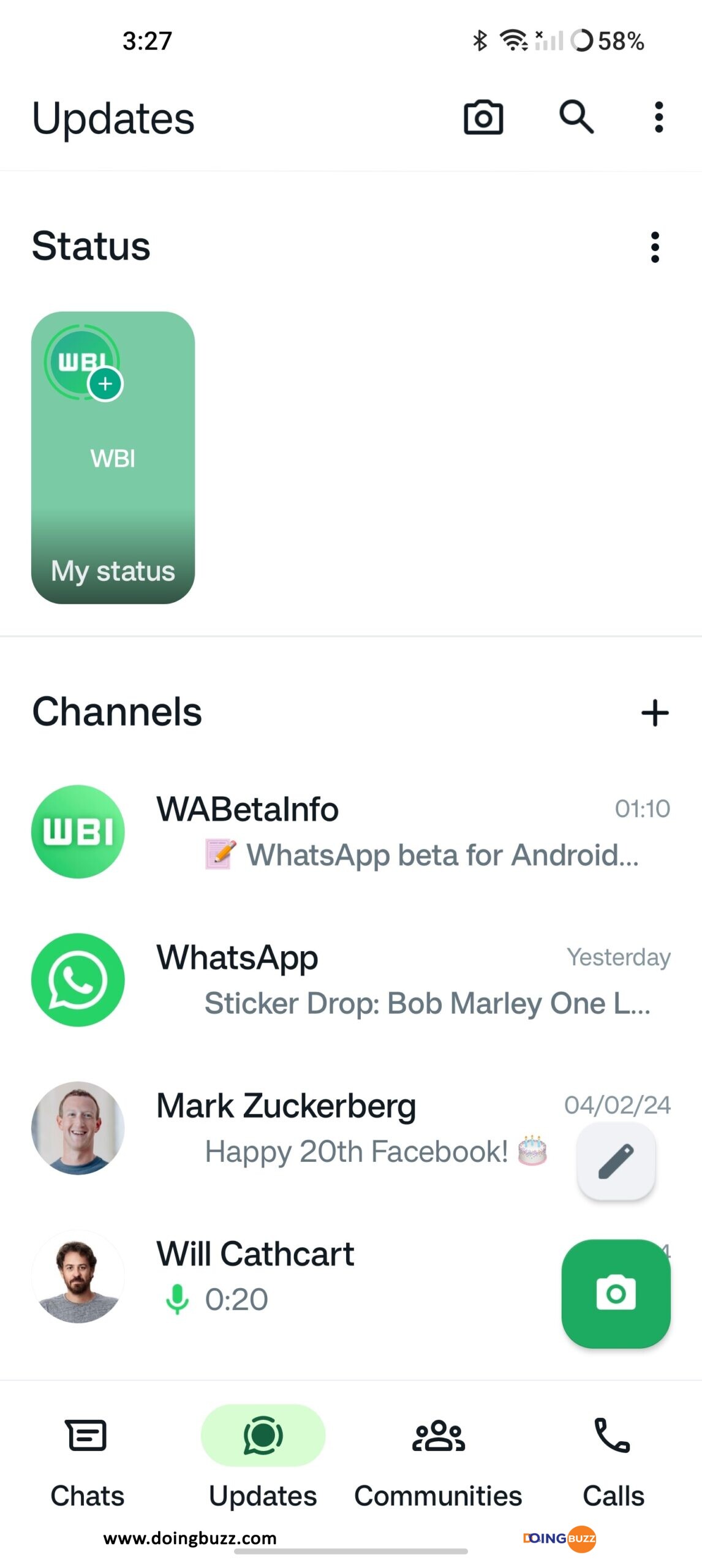 Nouvel Aperçu Statuts Whatsapp 