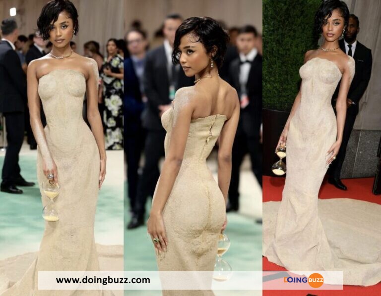 Met Gala 2024 : Tyla impressionne dans une robe à base de sable (VIDEO)