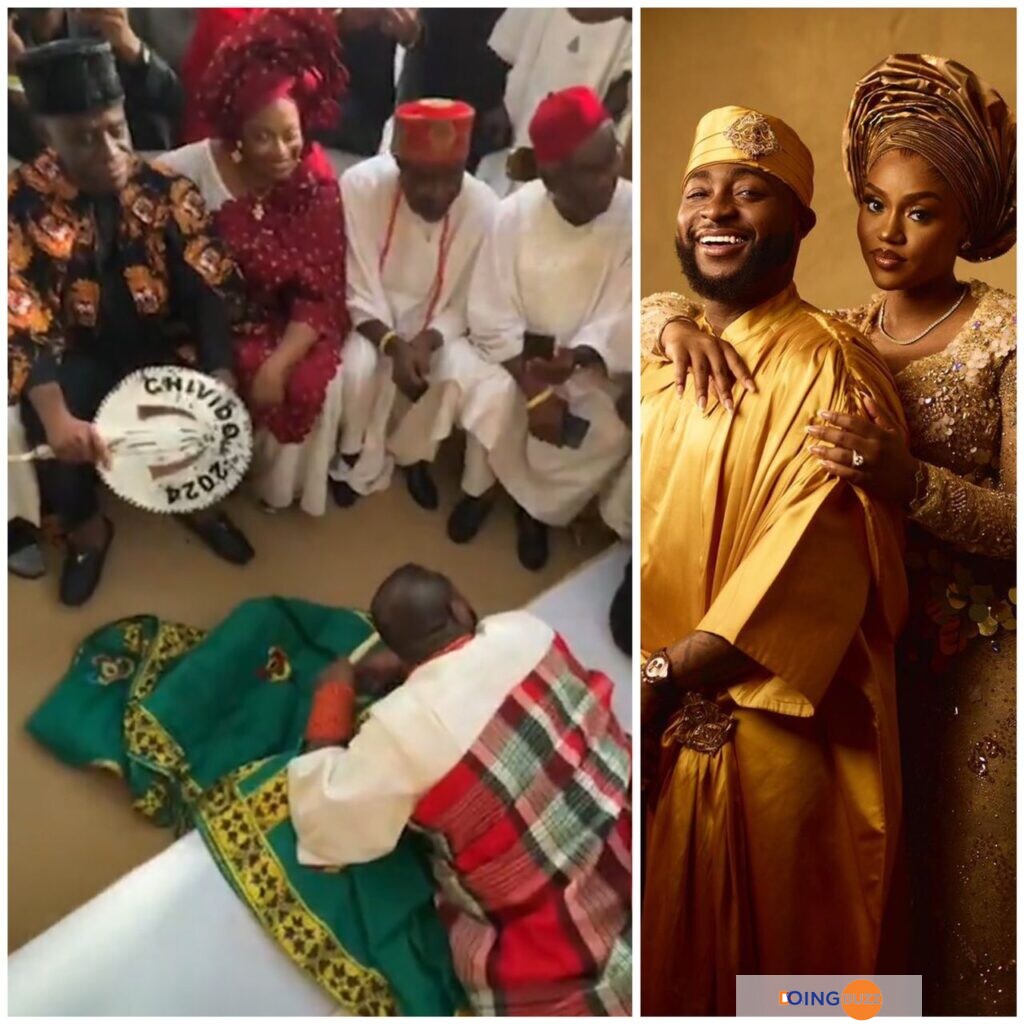 Davido fait une promesse aux parents de Chioma lors de leur mariage (VIDEO)