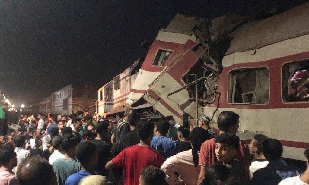 Une collision ferroviaire signalée dans le delta du Nil en Égypte