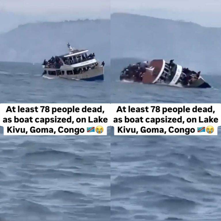 Congo : Un bateau chavire dans le lac Kivu, tuant 78 personnes (VIDEO)