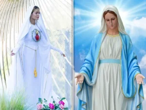 PHOTOS – Une chanteuse pose en tenue de la Vierge Marie